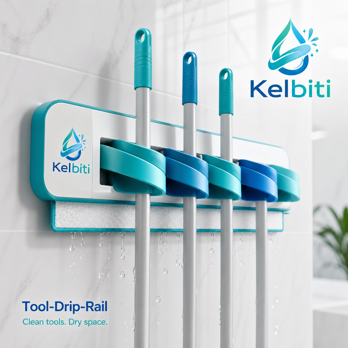 Novelih™ Tool Drip Rail Wall-Mounted Cleaning Organizer