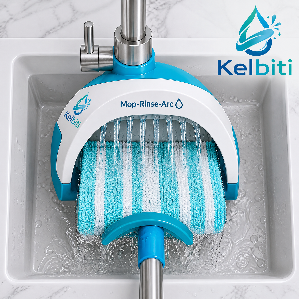 Novelih™ Mop Rinse Arc Sink-Mounted Rinse Guide